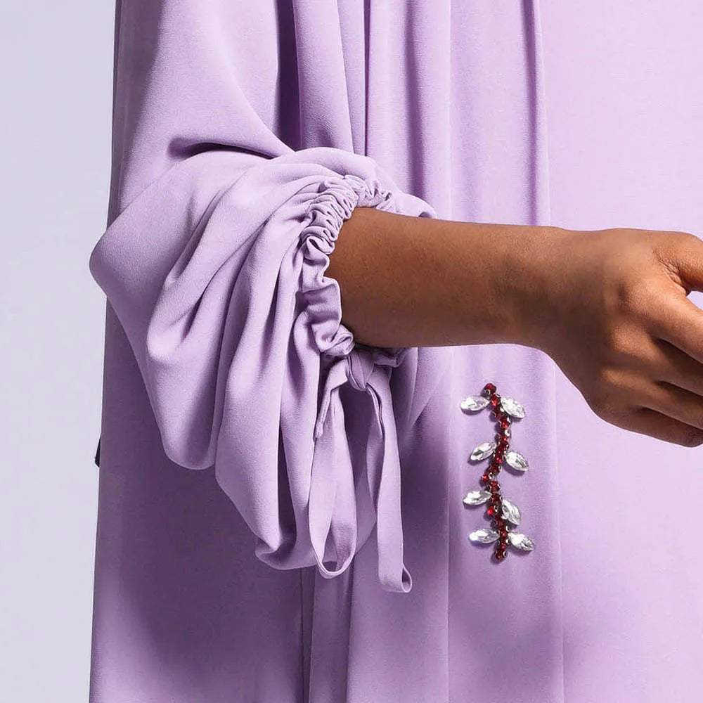 Two -Piece Set Open Abaya and inner Dress
