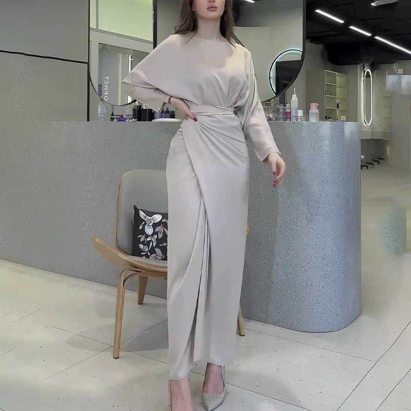 Satin Abaya 2 Piece Set