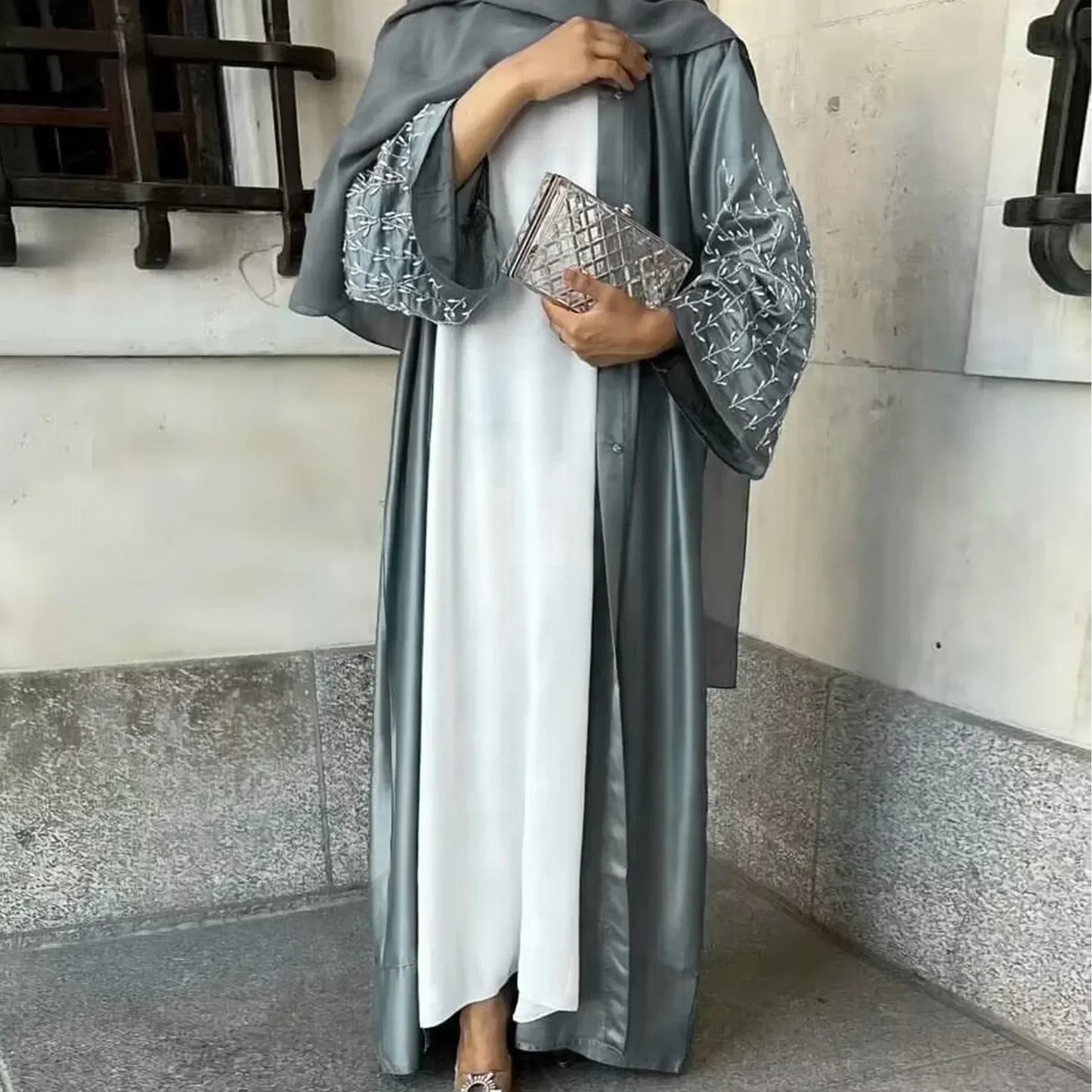 Two piece Open Abaya & Hijab