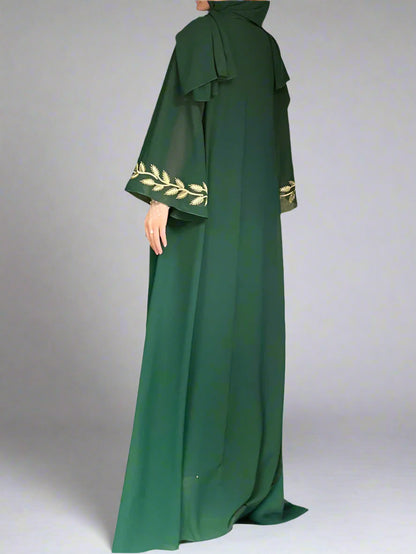 (Two Piece Set ) Embroidery Moroccan abaya