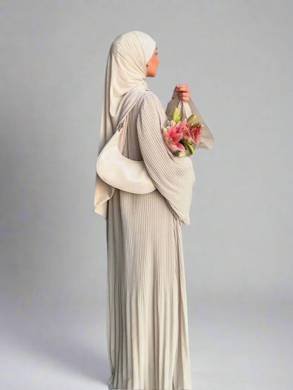 Pleated Flare Sleeve Abaya