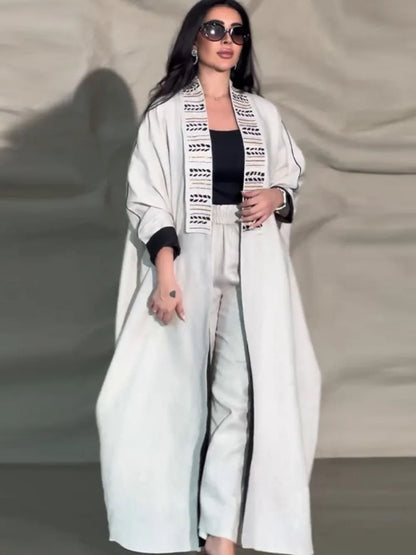 Eid Two-piece Open Abaya & Pant Set