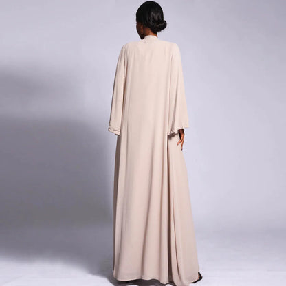 Two -Piece Set Open Abaya and inner Dress