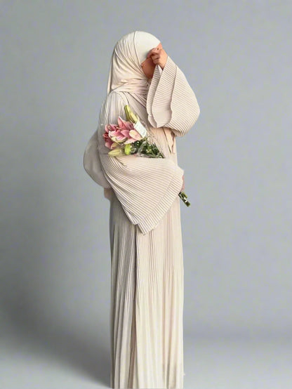 Pleated Flare Sleeve Abaya